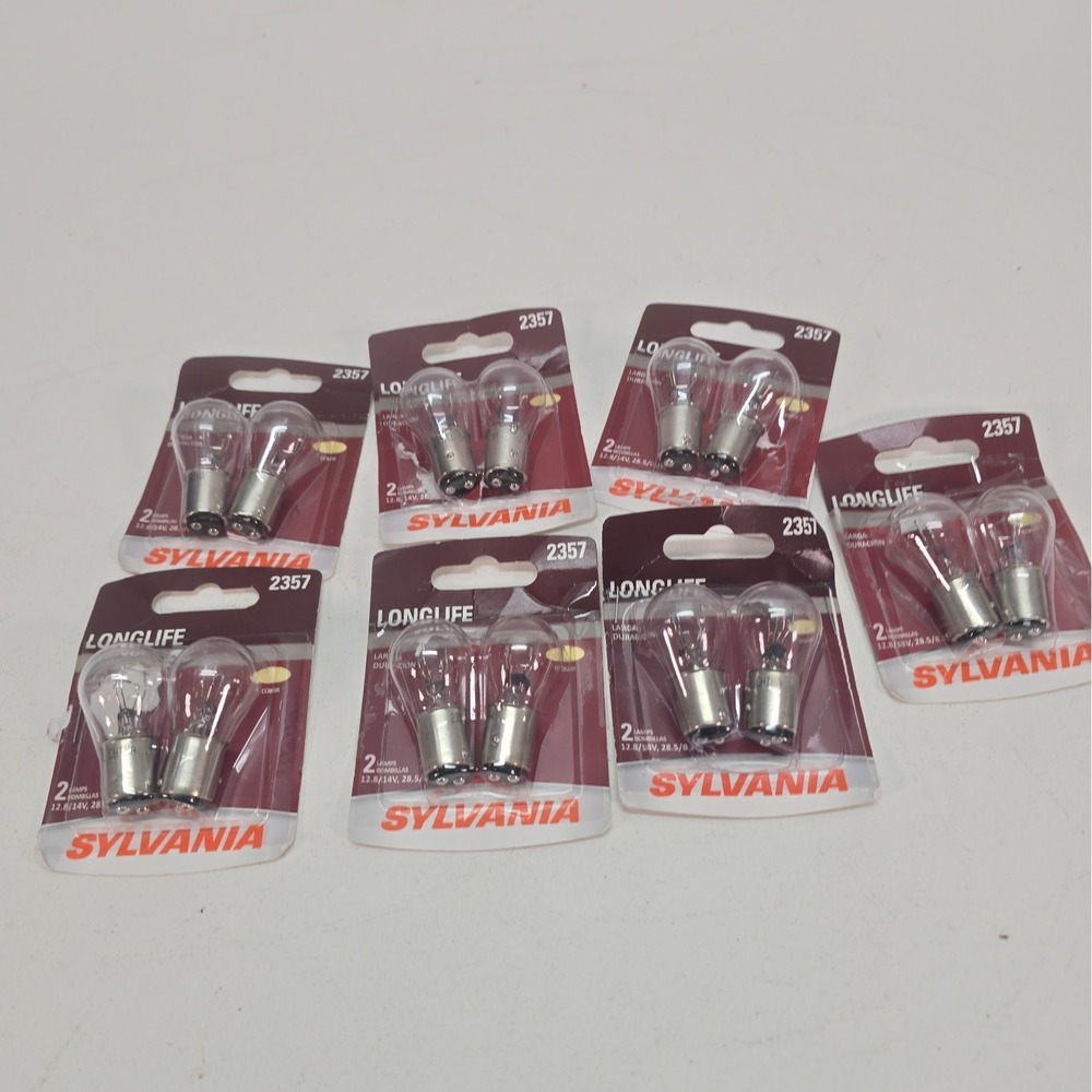 7 SYLVANIA 2357 2pk Long Life Mini Bulb Daytime Running Lights 14 Bulbs Total
